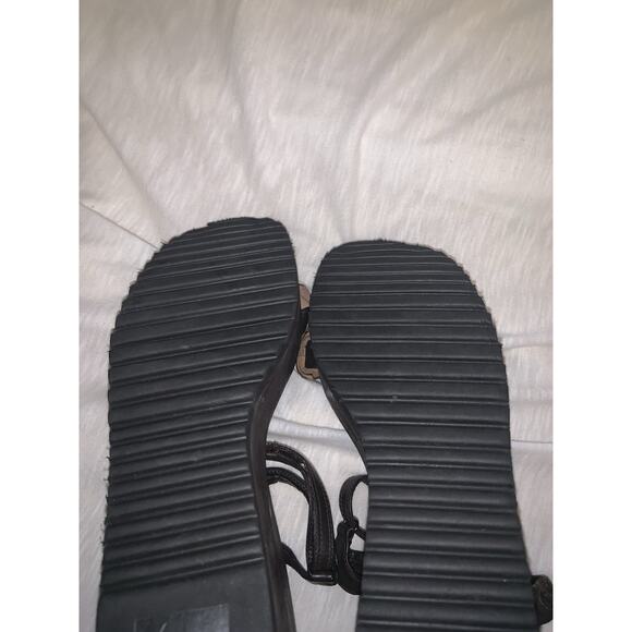 Vintage 90s Y2K Floral Wooden Chunky Platform Wedge Sandals Shoes Women’s Size 6 - Picture 5 of 7